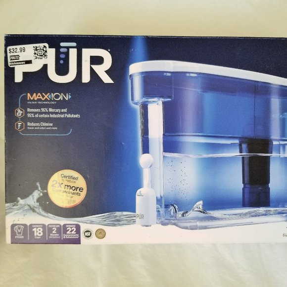 PUR 18 Cup Dispenser Pitcher Maxion Filtration System White - Picture 1 of 10